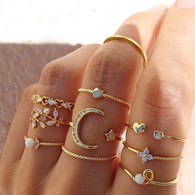 Indlæs billede til gallerivisning Stjerne måne ring sæt