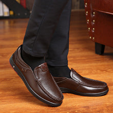 Indlæs billede til gallerivisning Loafers i ægte læder med blød indersål (Herre)