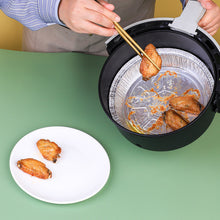 Indlæs billede til gallerivisning Rund stanniolbakke Mikrobølgeluftfriturefoliebakke