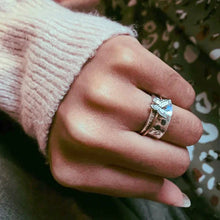 Indlæs billede til gallerivisning Sommerfugle Sølv Spinner Ring