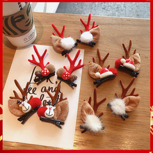 Indlæs billede til gallerivisning Nye juleplyshårnåle med gevir