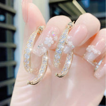 Indlæs billede til gallerivisning Mode kors buede øreringe