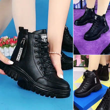 Indlæs billede til gallerivisning Varme High Top Martin-støvler i læder (Dame)