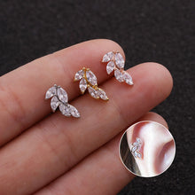 Indlæs billede til gallerivisning Rustfrit stål zirkon øreknogle ørestikker