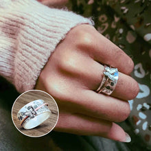 Indlæs billede til gallerivisning Sommerfugle Sølv Spinner Ring