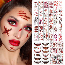 Indlæs billede til gallerivisning Tatoveringsklistermærker til uhyggelig halloweenfest