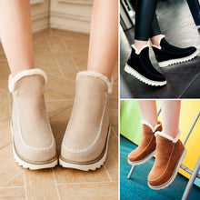 Indlæs billede til gallerivisning Platforms snestøvler med flad hæl