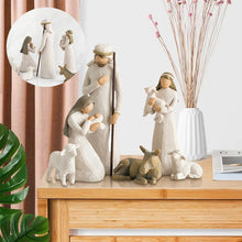 Indlæs billede til gallerivisning Willow Tree Nativity Figurines 6 PCs Resin Easter Ornament