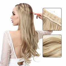 Indlæs billede til gallerivisning Kunstig naturlig usynlig lang krøllet hår forlængelse