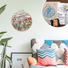 Indlæs billede til gallerivisning Ringformet blomsterbroderisæt til begyndere