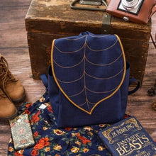 Indlæs billede til gallerivisning Rygsæk i lærred med bladmønster