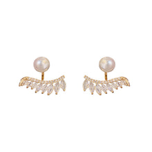 Indlæs billede til gallerivisning Perle-zirkon ørestikker øreringe