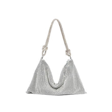 Indlæs billede til gallerivisning Luksuriøs designerhåndtaske med skinnende rhinsten