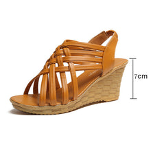 Indlæs billede til gallerivisning Sandaler med vævet kile