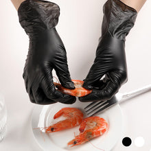 Indlæs billede til gallerivisning 100 STK sorte engangshandsker i nitril