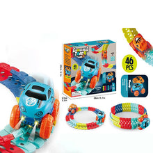 Indlæs billede til gallerivisning Elektrisk bil med høj hastighed med lys og bilbane, der kan bygges