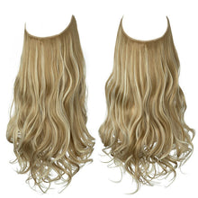 Indlæs billede til gallerivisning Kunstig naturlig usynlig lang krøllet hår forlængelse