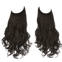 Indlæs billede til gallerivisning Kunstig naturlig usynlig lang krøllet hår forlængelse