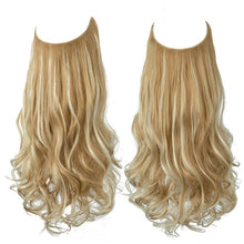 Indlæs billede til gallerivisning Kunstig naturlig usynlig lang krøllet hår forlængelse