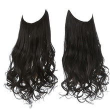 Indlæs billede til gallerivisning Kunstig naturlig usynlig lang krøllet hår forlængelse