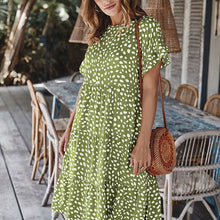 Indlæs billede til gallerivisning Prikmønstret Kjole med Pjuskærmer
