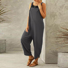 Indlæs billede til gallerivisning Ensfarvet afslappet jumpsuit (Dame)
