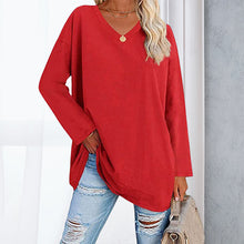 Indlæs billede til gallerivisning Drop Sleeve Bluse med V-udskæring
