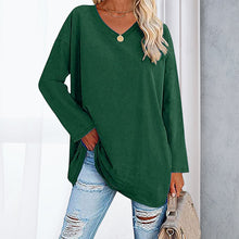 Indlæs billede til gallerivisning Drop Sleeve Bluse med V-udskæring
