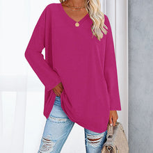 Indlæs billede til gallerivisning Drop Sleeve Bluse med V-udskæring
