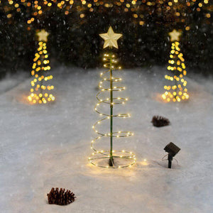 Solcelledrevent LED Juletræsdekoration