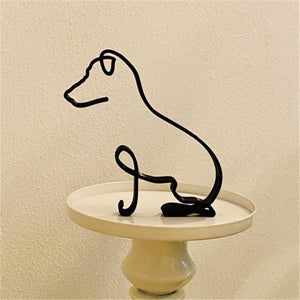 Hund minimalistisk kunstskulptur