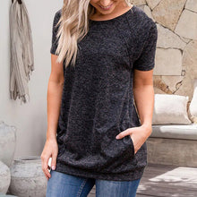 Indlæs billede til gallerivisning Rund hals med korte manchetter
