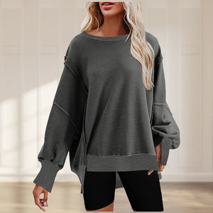 Oversized sweater med lommer til kvinder