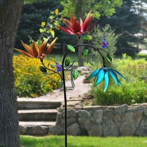 Smukke sommer flerfarvede blomster Wind Spinner