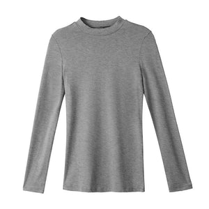 🤎Langærmet Slim Fit rullekrave til kvinder