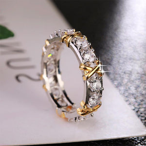 Forgyldt Dichroic Indlagt Zirkon Ring