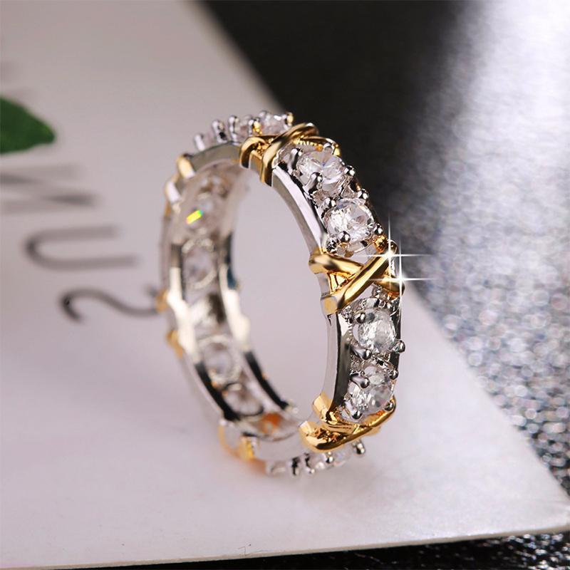 Forgyldt Dichroic Indlagt Zirkon Ring
