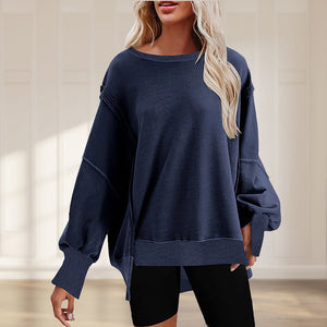 Oversized sweater med lommer til kvinder