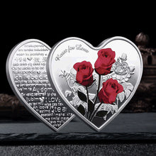 Indlæs billede til gallerivisning Hjerteformet mindemønt med rose
