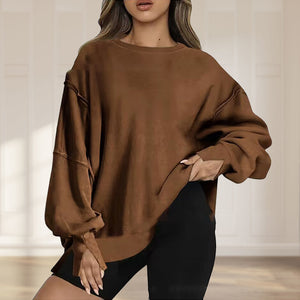 Oversized sweater med lommer til kvinder
