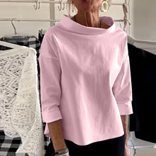 Indlæs billede til gallerivisning Afslappet rullekravetop med brede revers

