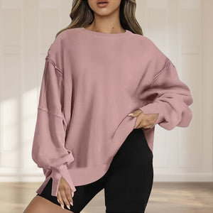 Oversized sweater med lommer til kvinder