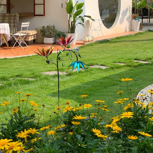 Smukke sommer flerfarvede blomster Wind Spinner