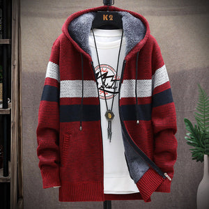 Stribet herresweatshirt