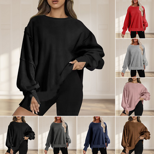 Oversized sweater med lommer til kvinder