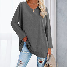 Indlæs billede til gallerivisning Drop Sleeve Bluse med V-udskæring
