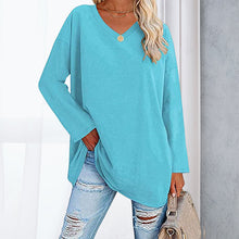 Indlæs billede til gallerivisning Drop Sleeve Bluse med V-udskæring
