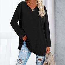 Indlæs billede til gallerivisning Drop Sleeve Bluse med V-udskæring
