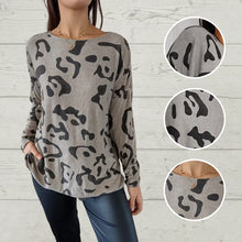 Indlæs billede til gallerivisning Italiensk sweater med dyreprint
