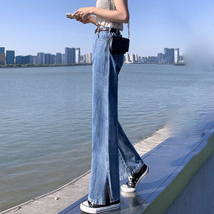Bredbenede jeans (Dame)